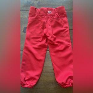 Youth medium Mizuno girls softball pants red